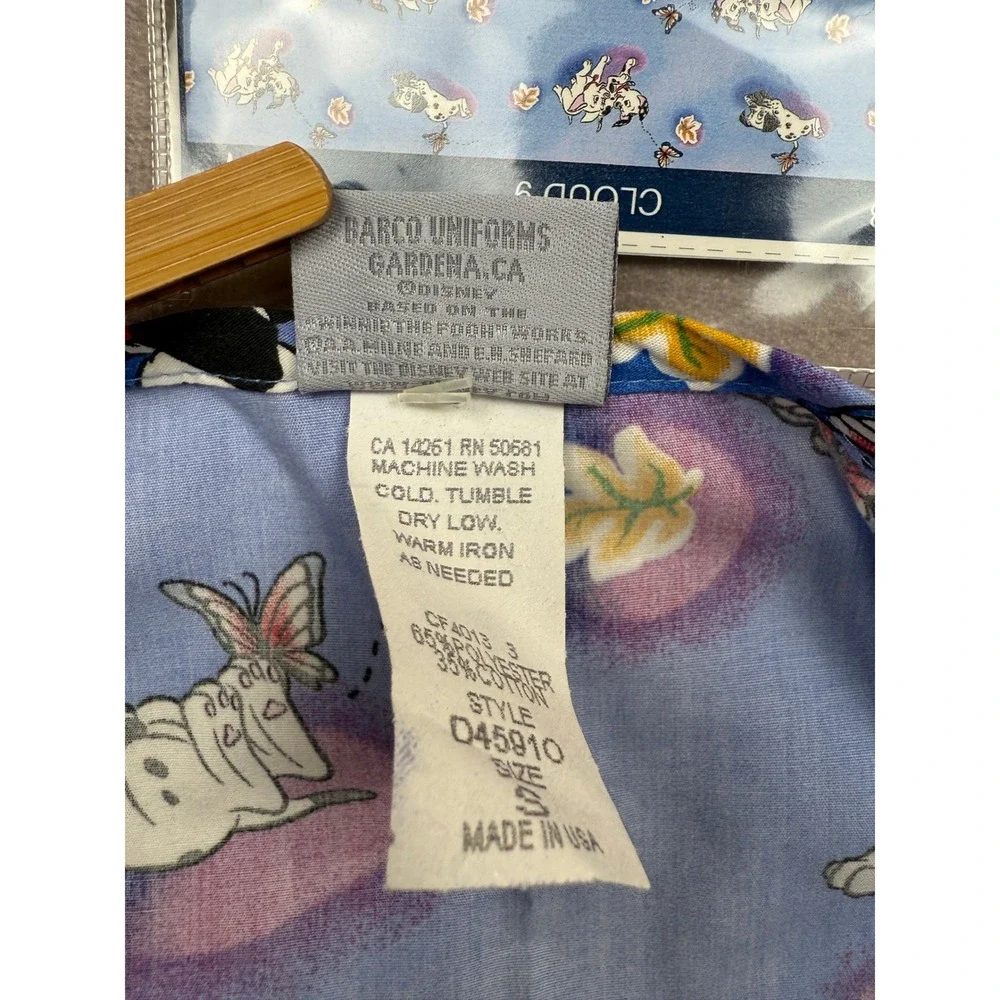 NWT VTG 2003 Disney X Barco Uniforms 101 Dalmatians Blue Scrub Jacket Size S USA - Picture 4 of 16